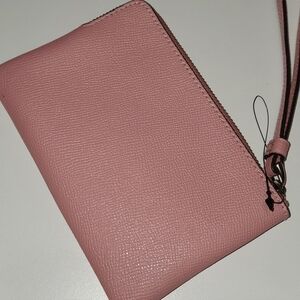 Coach Pink Leather Wristlet